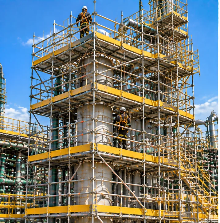 Andaime para manutenção industrial