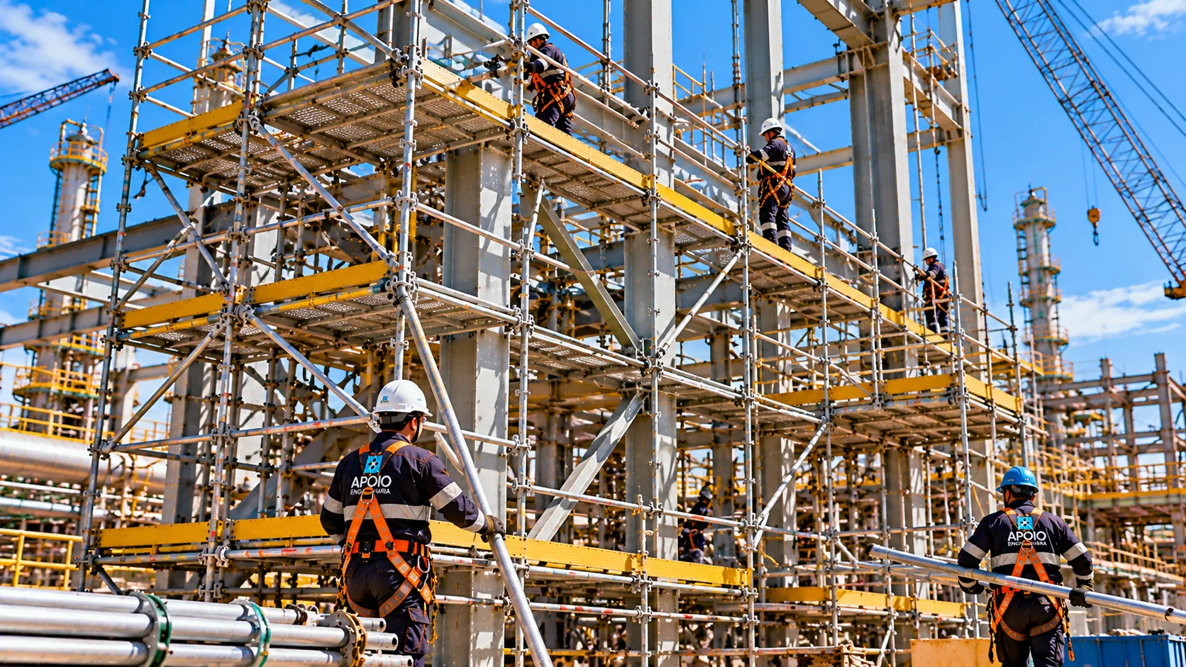 Andaime para montagem industrial