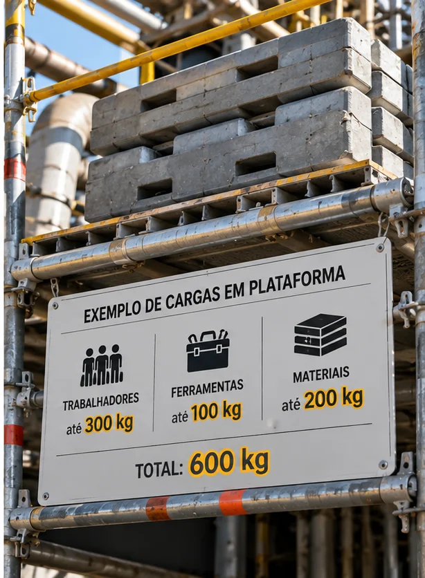 Capacidade de carga de andaimes industriais