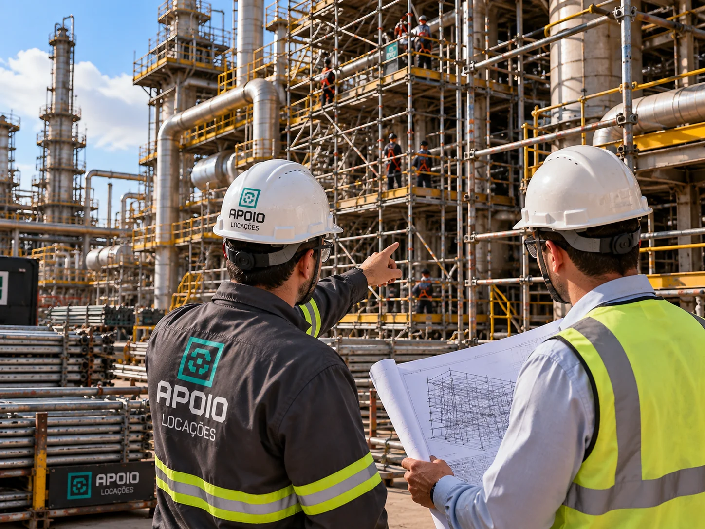 Contratação de empresa de andaimes industriais