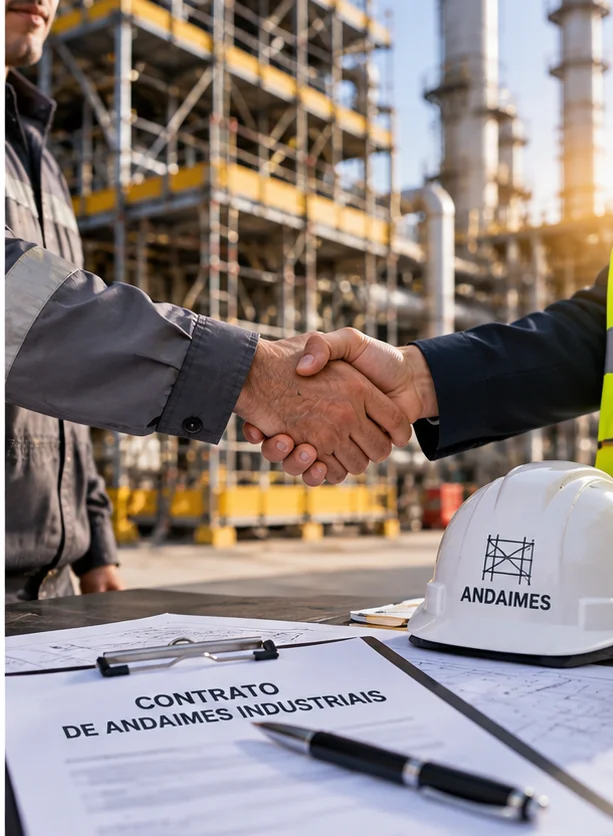 Contratação de empresa de andaimes industriais