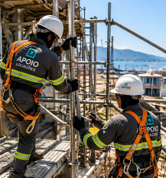 Desmontagem de andaimes industriais