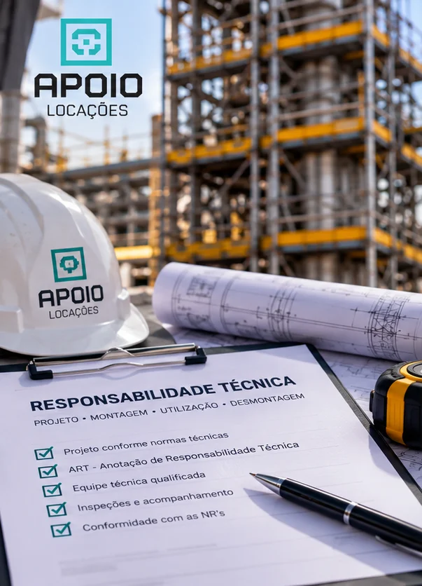 Empresa de andaimes com responsabilidade técnica
