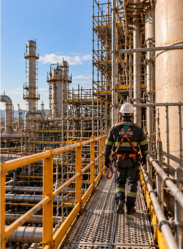 Fornecedor de andaimes para áreas industriais