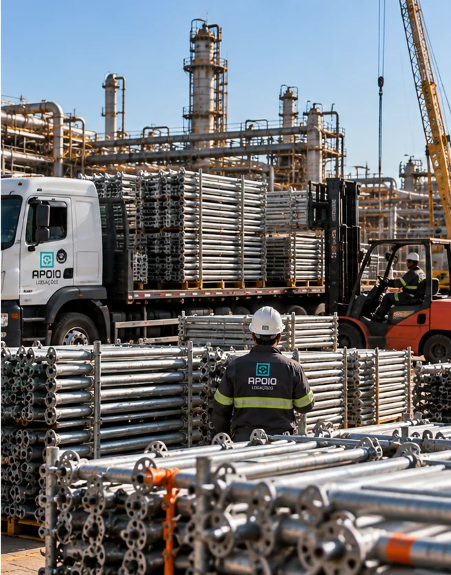 Fornecedor de andaimes para parada industrial