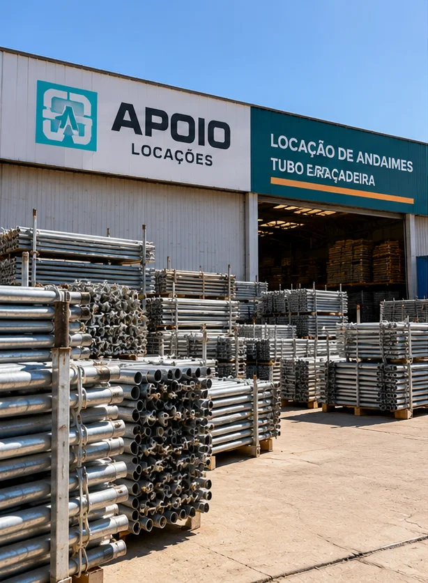 Locação de andaime com tubo e braçadeira