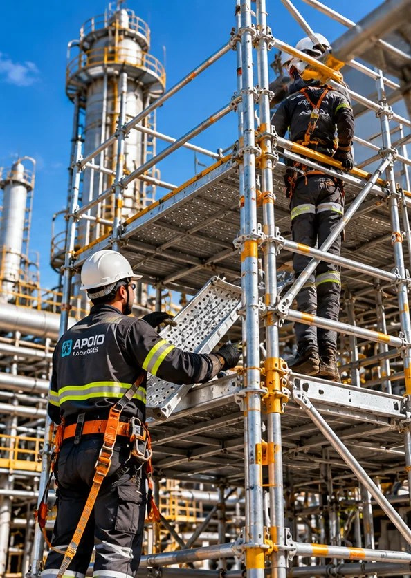 Locação de andaime modular industrial