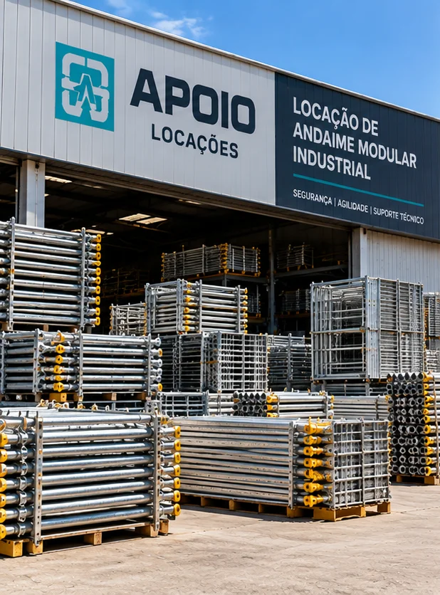 Locação de andaime modular industrial