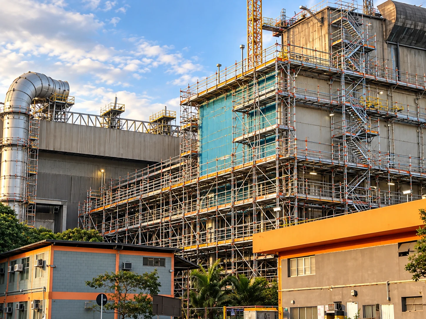 Locação de andaime modular industrial