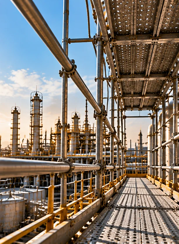 Locação de andaime tubular industrial
