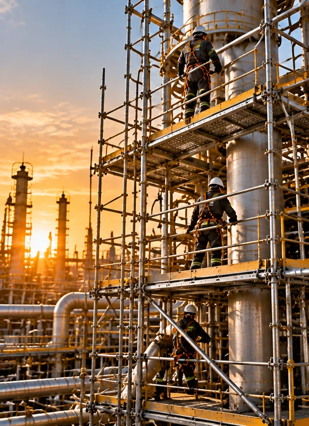 Locação de andaime tubular industrial