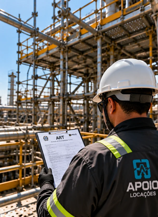 Locação de andaimes industriais com ART