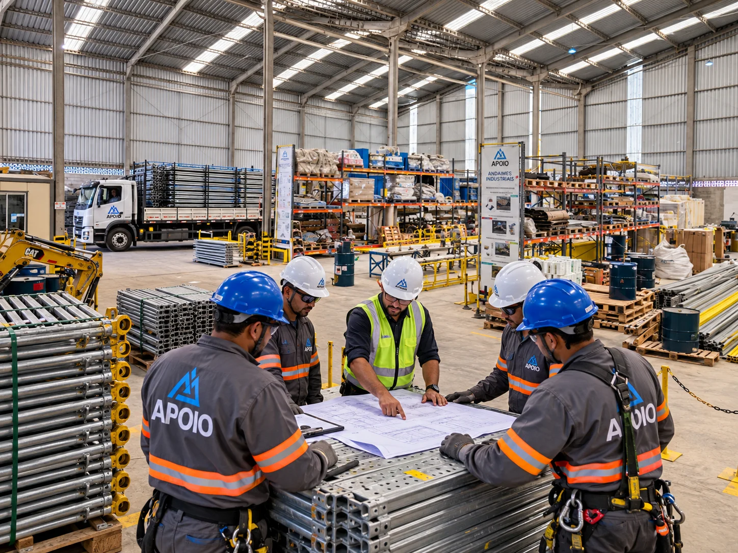 Locação de andaimes industriais com equipe técnica