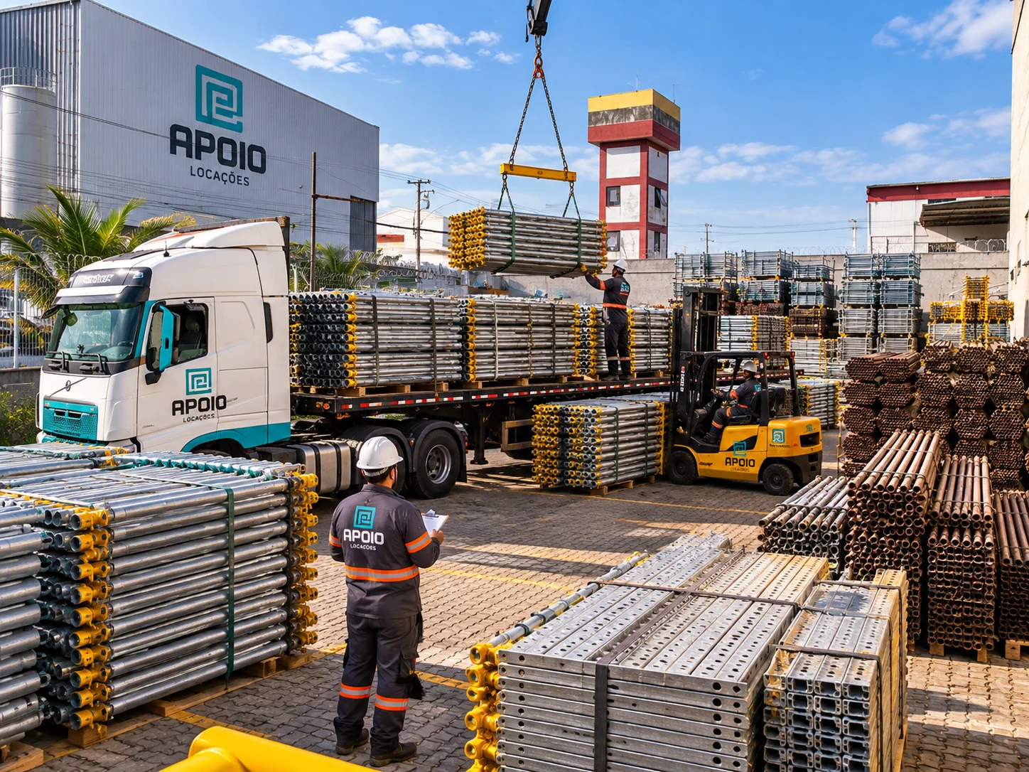 Locação de andaimes industriais por tonelada