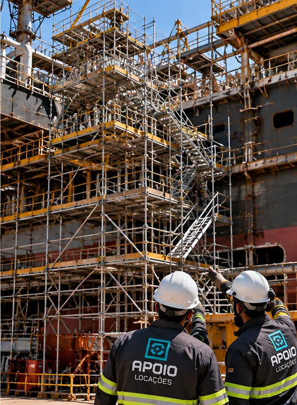 Locação de andaimes para estaleiros em Aracruz