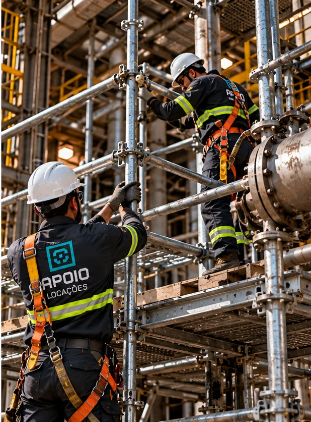 Locação de andaimes para manutenção industrial
