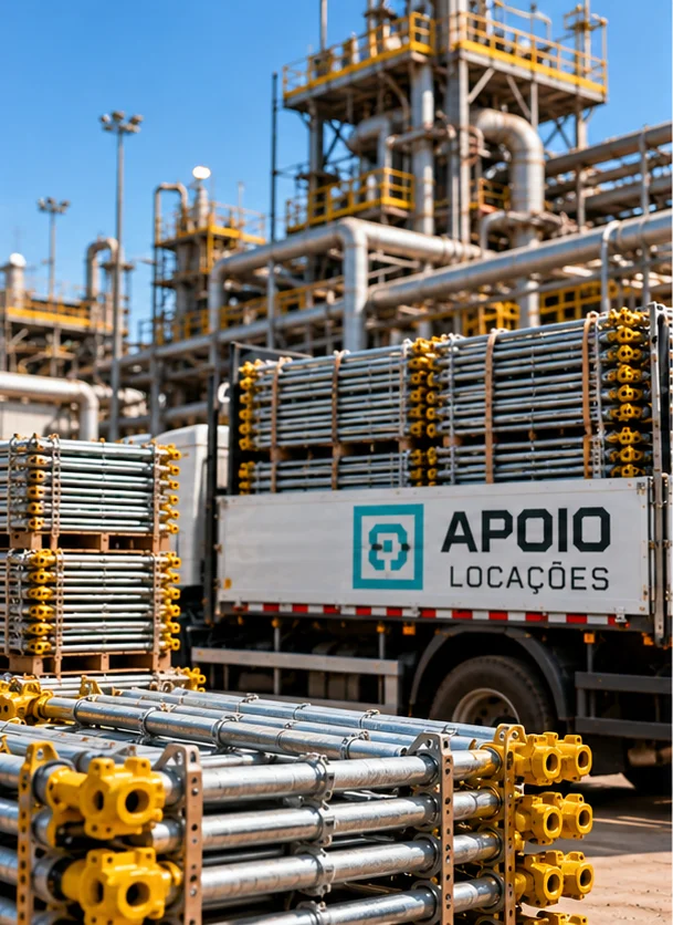 Locação de andaimes para manutenção industrial