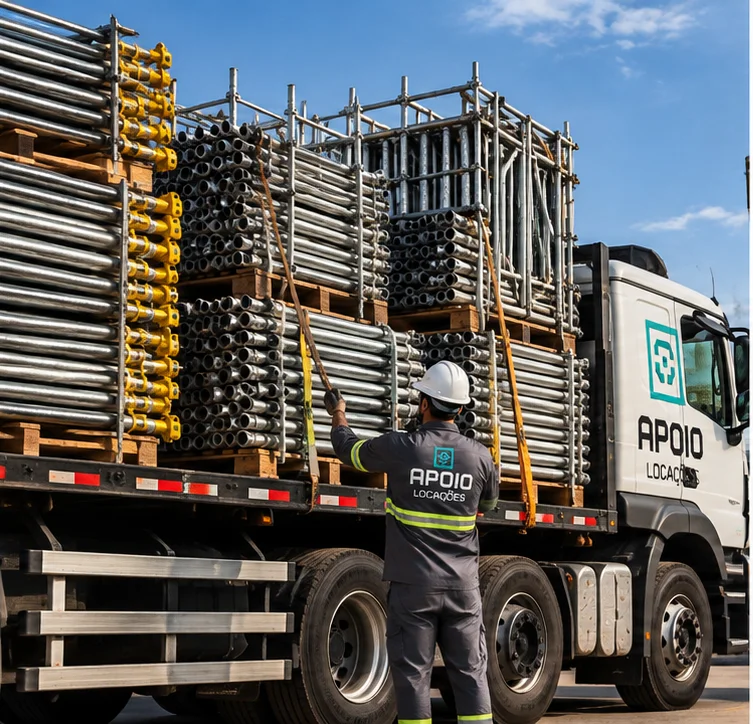 Locação de materiais para andaimes