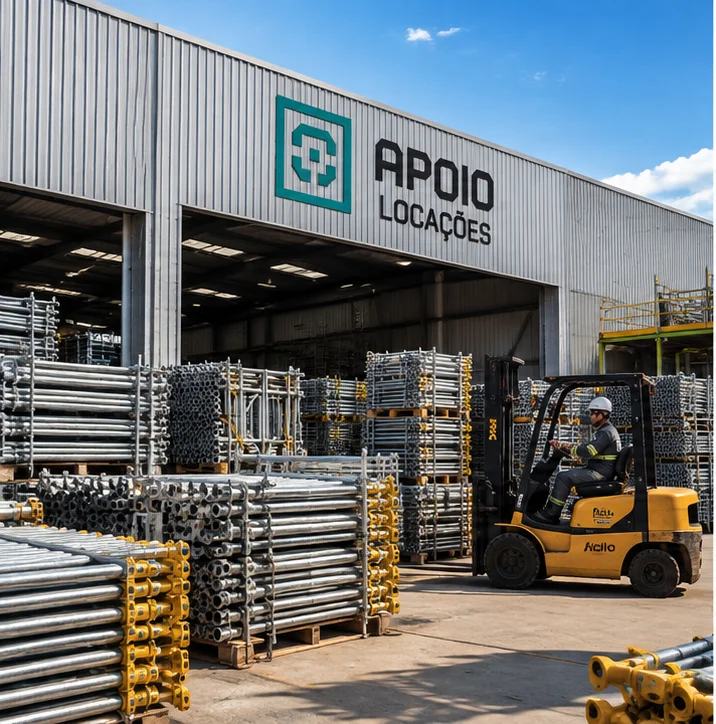 Locação de materiais para andaimes