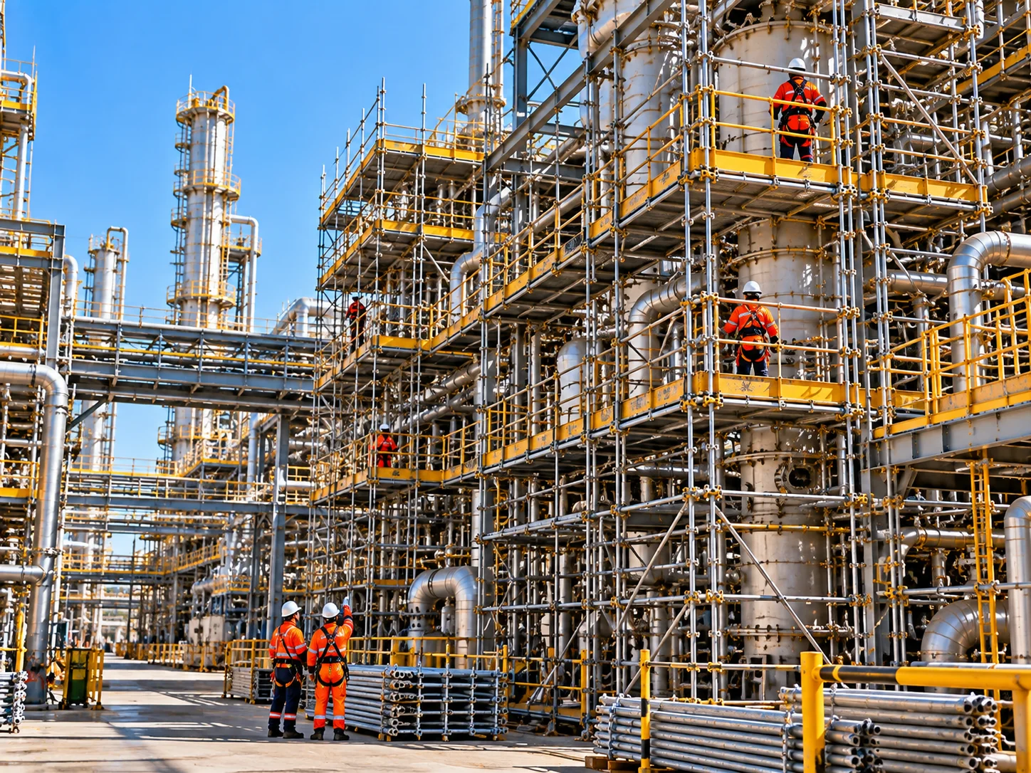 Locação mensal de andaimes industriais