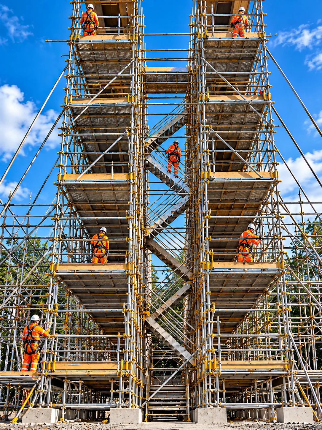 Montagem de andaimes industriais