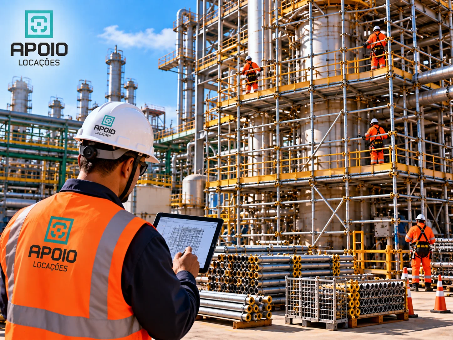 Orçamento de andaimes industriais