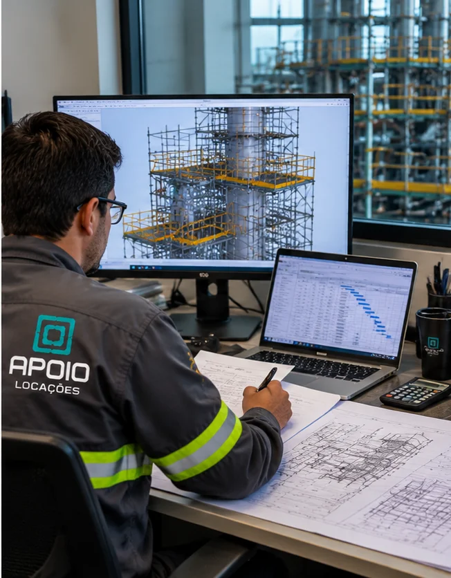 Orçamento de andaimes industriais