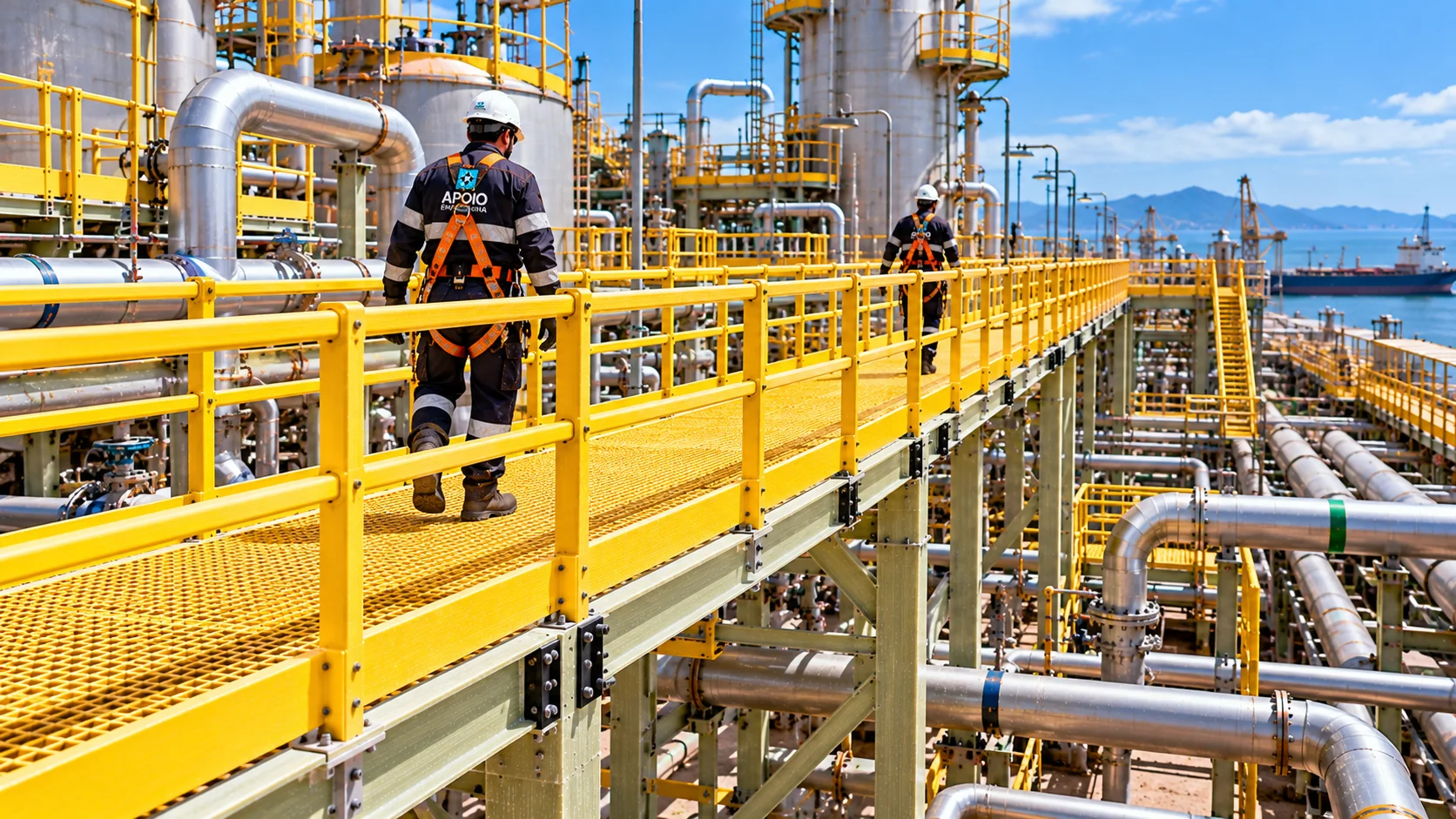 Passarela em PRFV industrial