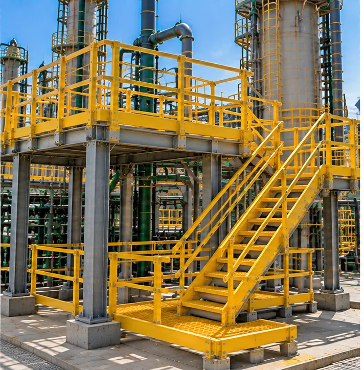 Plataforma em PRFV industrial