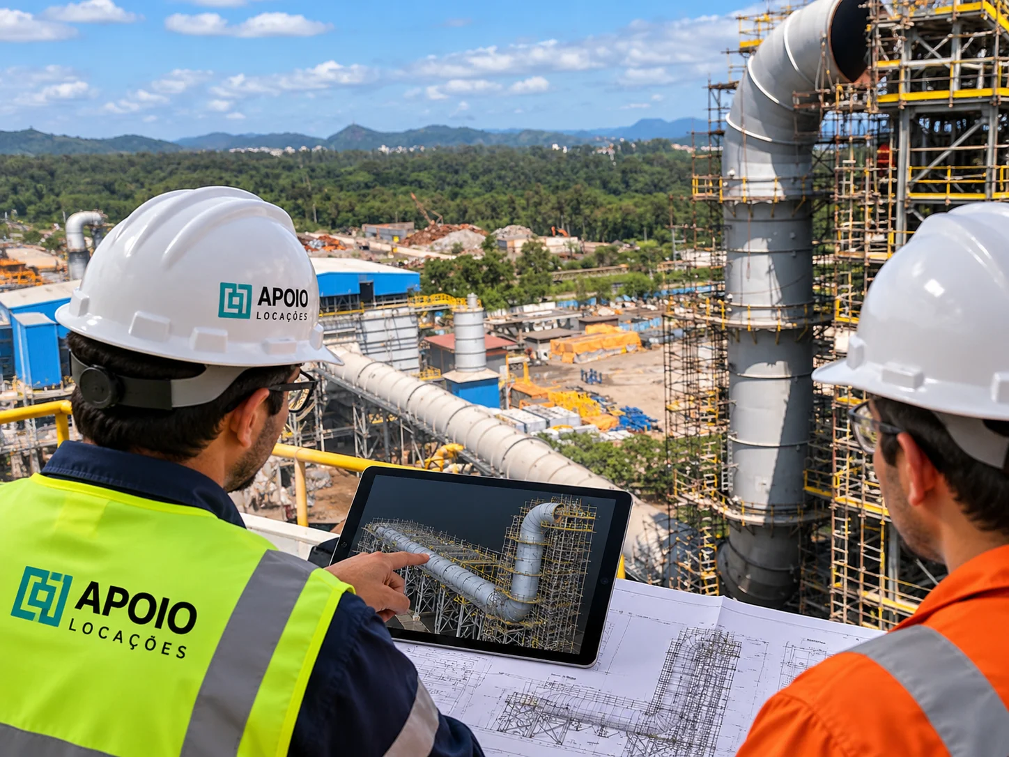 Projeto de andaimes industriais