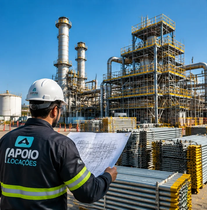 Projeto de andaimes industriais